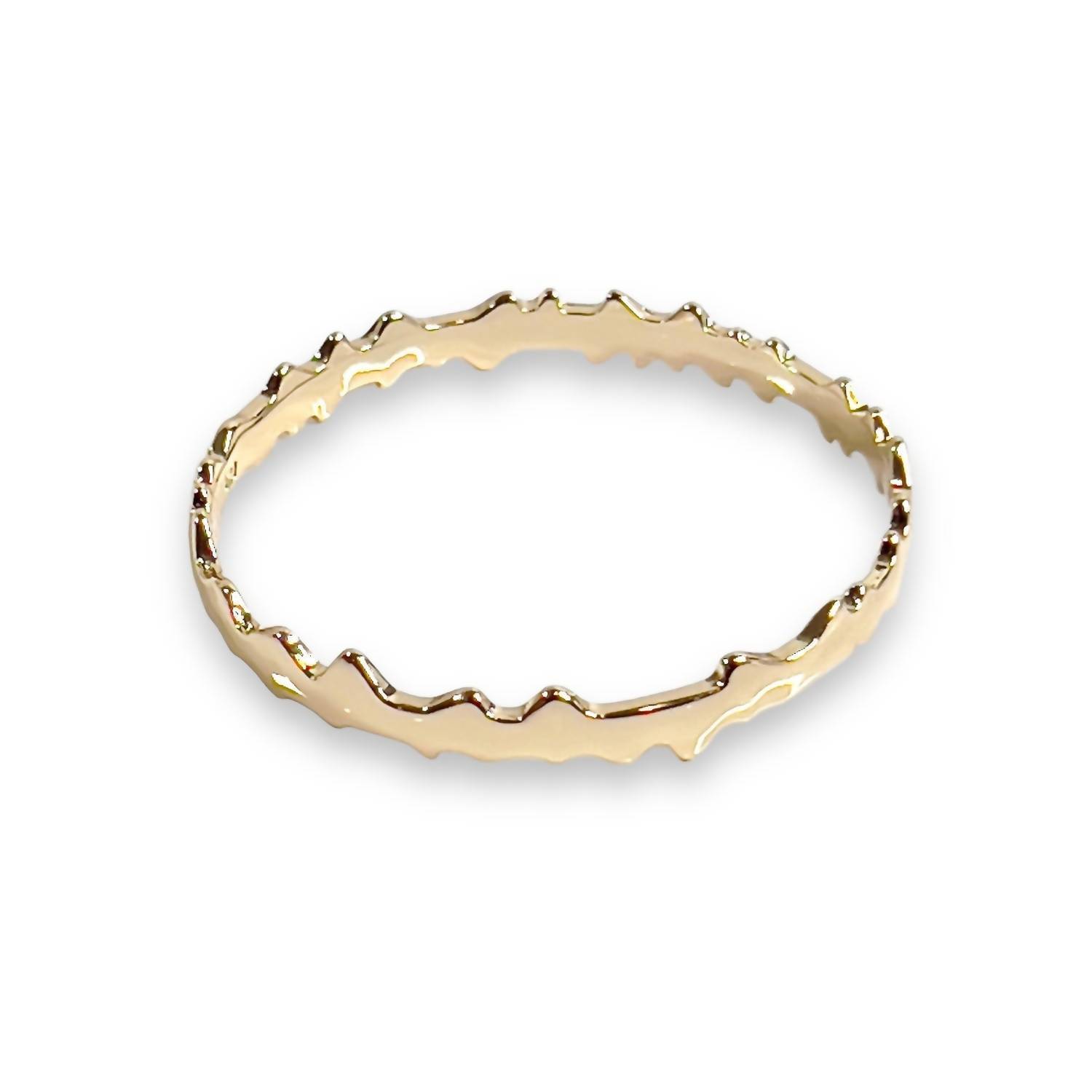 New Jagged Halo Jewelry Women's Yennefer Bangle Bracelet In Yellow Gold Filled